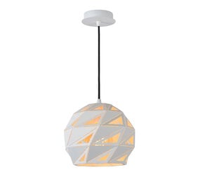 Lucide MALUNGA - Hanglamp - Ø 25 cm - 1xE27 - Wit Lucide MALUNGA - Hanglamp - Ø 25 cm - 1xE27 - Wit
