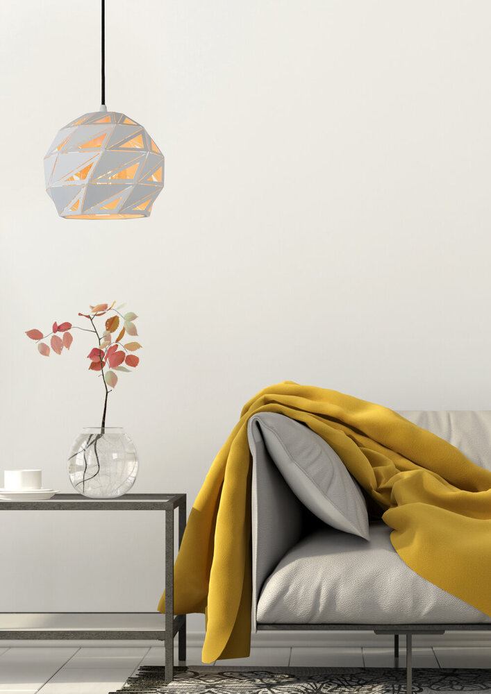 Lucide MALUNGA - Hanglamp - Ø 25 cm - 1xE27 - Wit Lucide MALUNGA - Hanglamp - Ø 25 cm - 1xE27 - Wit