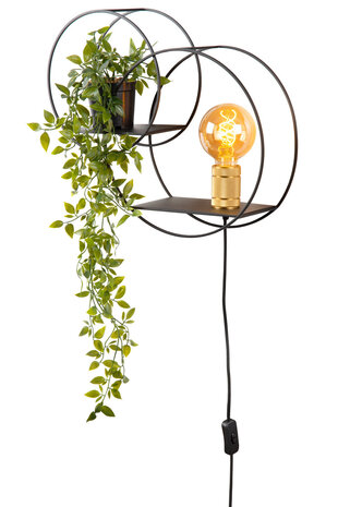 Lucide CIRCLE - Wandlamp - 1xE27 - Zwart Lucide CIRCLE - Wandlamp - 1xE27 - Zwart