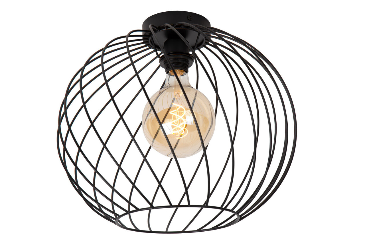 Lucide DANZA - Plafonnière - Ø 40 cm - 1xE27 - Zwart Lucide DANZA - Plafonnière - Ø 40 cm - 1xE27 - Zwart