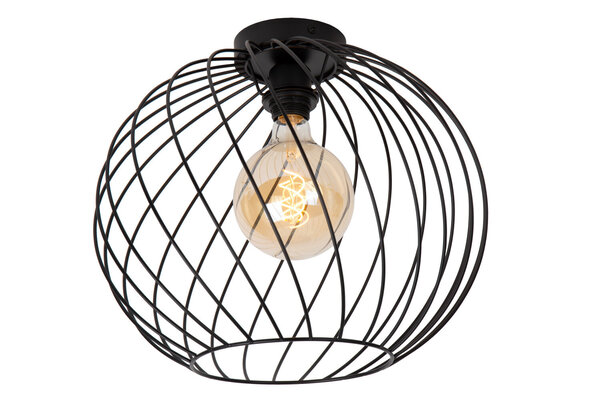 Lucide DANZA - Plafonnière - Ø 40 cm - 1xE27 - Zwart Lucide DANZA - Plafonnière - Ø 40 cm - 1xE27 - Zwart