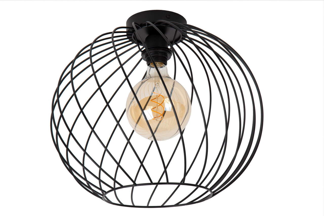 Lucide DANZA - Plafonnière - Ø 40 cm - 1xE27 - Zwart Lucide DANZA - Plafonnière - Ø 40 cm - 1xE27 - Zwart