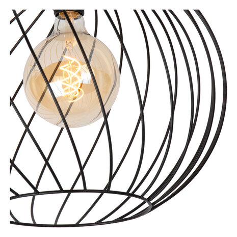 Lucide DANZA - Plafonnière - Ø 40 cm - 1xE27 - Zwart Lucide DANZA - Plafonnière - Ø 40 cm - 1xE27 - Zwart
