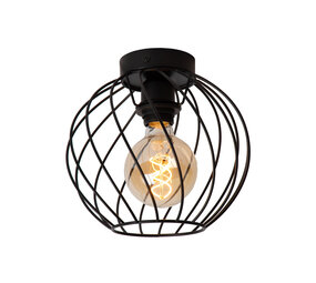 Lucide DANZA - Plafonnière - Ø 25 cm - 1xE27 - Zwart Lucide DANZA - Plafonnière - Ø 25 cm - 1xE27 - Zwart