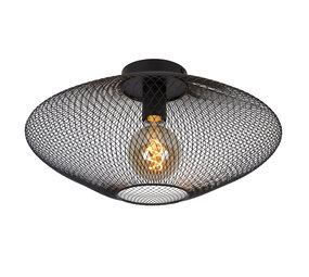 Lucide MESH - Plafonnière - Ø 45 cm - 1xE27 - Zwart