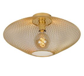 Lucide MESH - Plafonnière - Ø 45 cm - 1xE27 - Mat Goud / Messing Lucide MESH - Plafonnière - Ø 45 cm - 1xE27 - Mat Goud / Messing