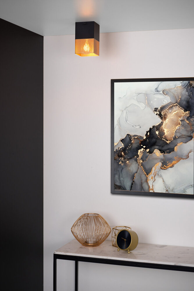 Lucide RENATE - Plafonnière - 1xE27 - Mat Goud / Messing Lucide RENATE - Plafonnière - 1xE27 - Mat Goud / Messing