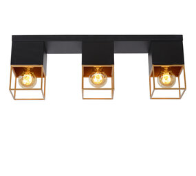 Lucide RIXT - Plafonnière - 3xE27 - Zwart Lucide RIXT - Plafonnière - 3xE27 - Zwart