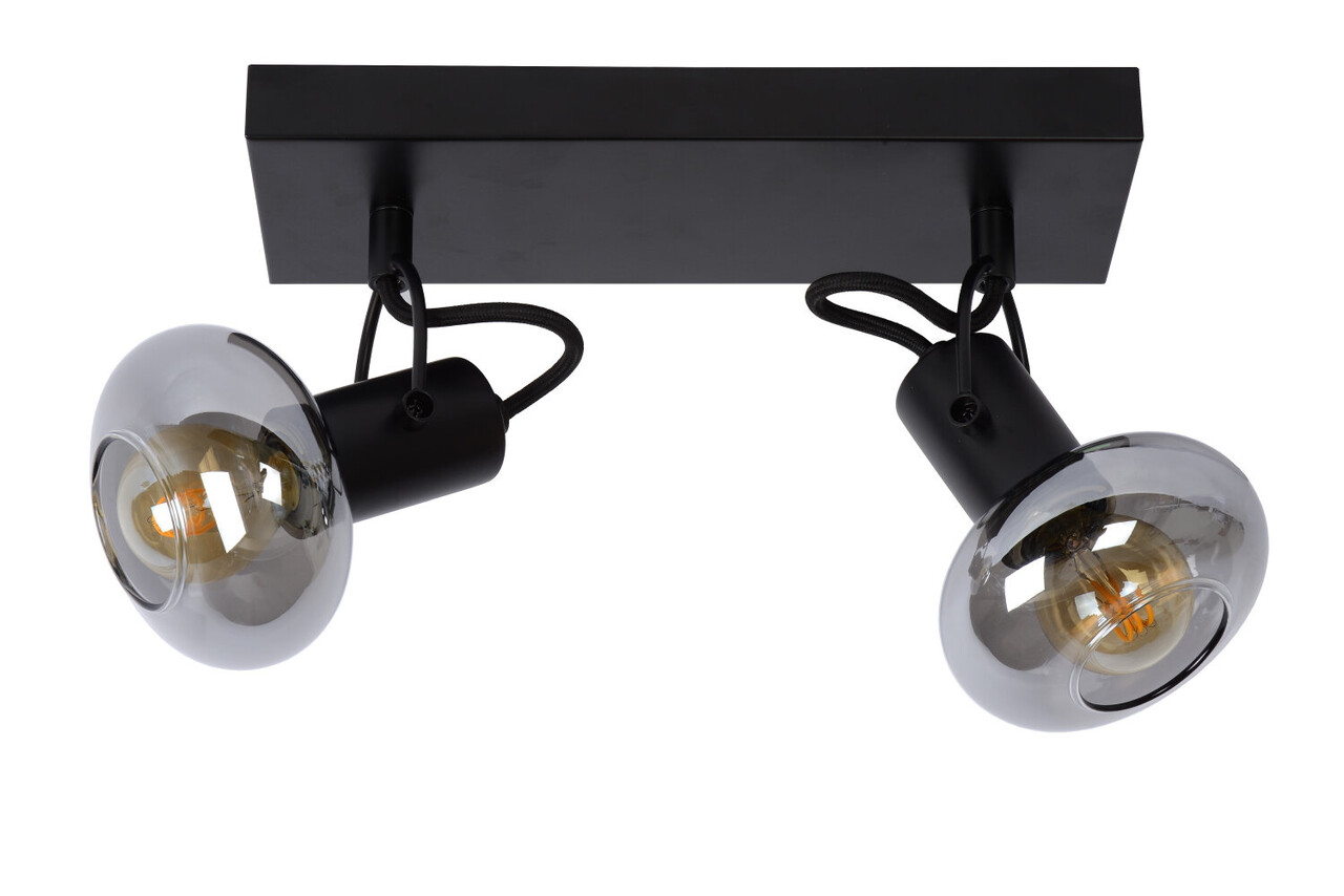 Lucide MADEE - Plafondspot - 2xE14 - Zwart Lucide MADEE - Plafondspot - 2xE14 - Zwart