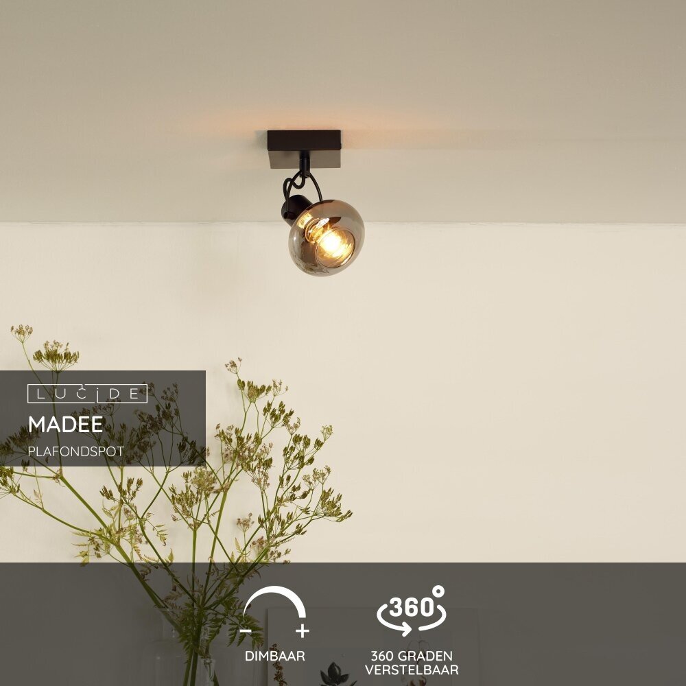 Lucide MADEE - Plafondspot - 1xE14 - Zwart Lucide MADEE - Plafondspot - 1xE14 - Zwart