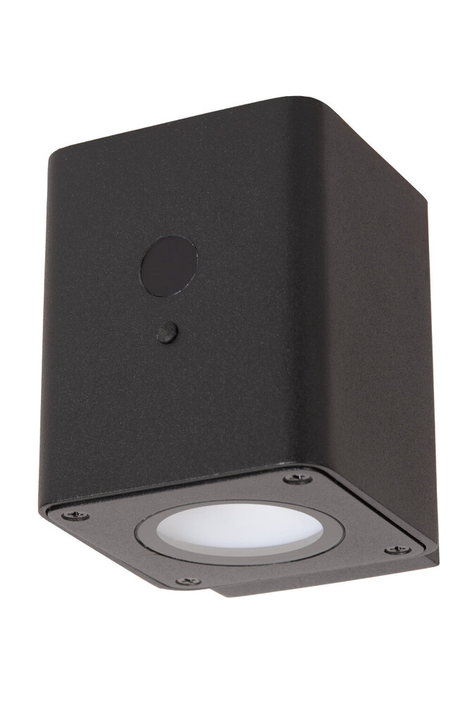 Lucide RAMIN - Wandlamp - Zonne-energie - LED Dimb. - 1x1W 2850K/3150K - IP54 - Beweging & dag/nacht sensor - Zwart