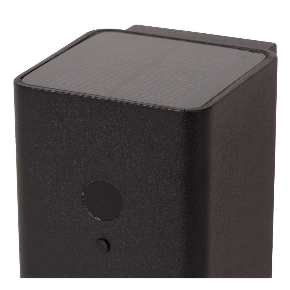 Lucide RAMIN - Wandlamp - Zonne-energie - LED Dimb. - 1x1W 2850K/3150K - IP54 - Beweging & dag/nacht sensor - Zwart