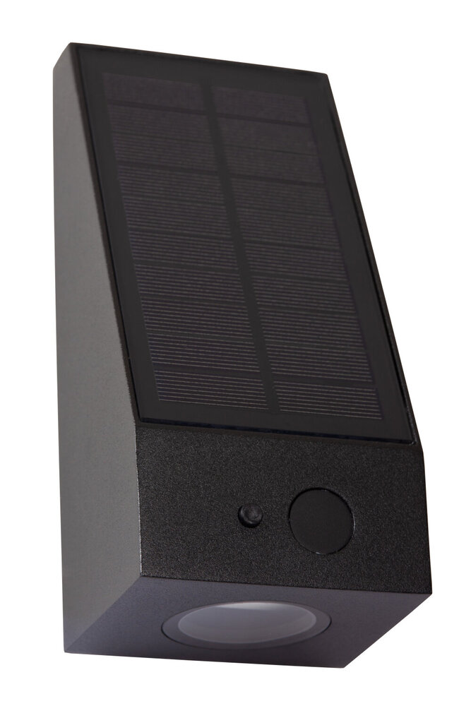 Lucide IRWIN - Wandlamp - Zonne-energie - LED Dimb. - 1x2W 3000K - IP54 - Beweging & dag/nacht sensor - Zwart Lucide IRWIN - Wandlamp - Zonne-energie - LED Dimb. - 1x2W 3000K - IP54 - Beweging & dag/nacht sensor - Zwart