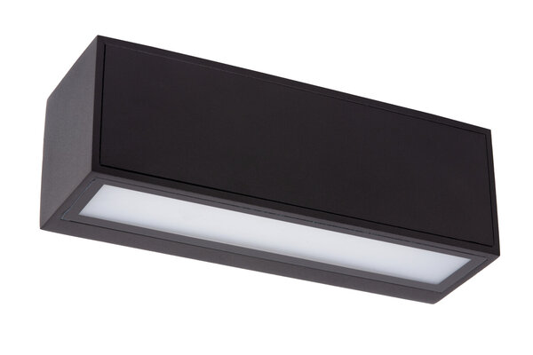 Lucide SUTTON - Wandlamp - Zonne-energie - LED - 1x2W 2850K/3150K - IP54 - Dag/nacht sensor - Zwart