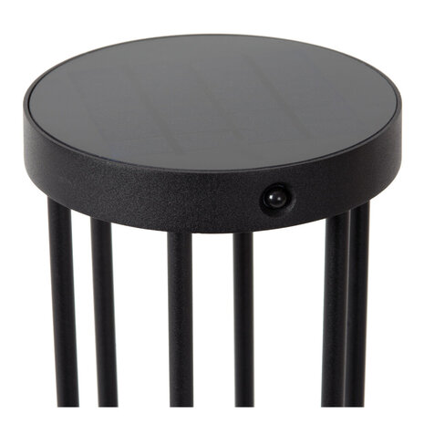 Lucide JACKSON - Sokkellamp - Zonne-energie - Ø 16 cm - LED Dimb. - 1x2W 3000K - IP65 - Beweging & dag/nacht sensor - Zwart Lucide JACKSON - Sokkellamp - Zonne-energie - Ø 16 cm - LED Dimb. - 1x2W 3000K - IP65 - Beweging & dag/nacht sensor - Zwart