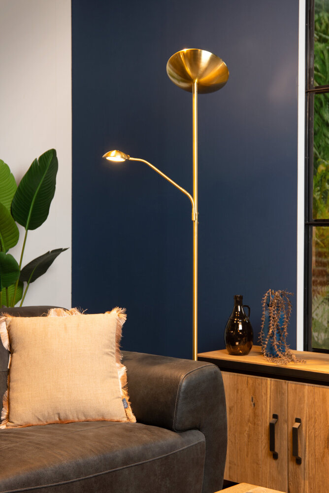 Lucide ZENITH - Leeslamp - LED Dimb. - 3000K - Mat Goud / Messing Lucide ZENITH - Leeslamp - LED Dimb. - 3000K - Mat Goud / Messing