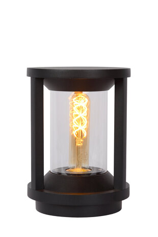 Lucide CADIX - Sokkellamp - Ø 16 cm - 1xE27 - IP65 - Zwart