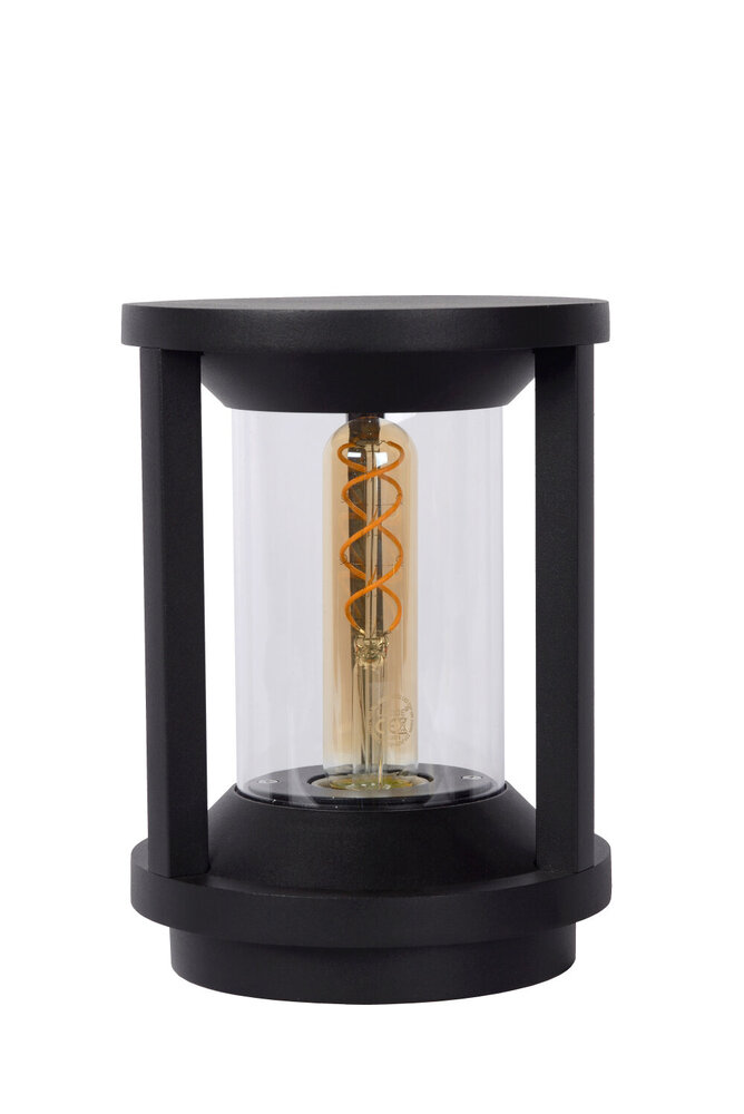 Lucide CADIX - Sokkellamp - Ø 16 cm - 1xE27 - IP65 - Zwart