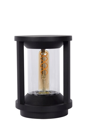 Lucide CADIX - Sokkellamp - Ø 16 cm - 1xE27 - IP65 - Zwart