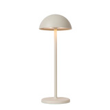 Lucide JOY - Oplaadbare Tafellamp Binnen/Buiten - Accu/Batterij - Ø 12 cm - LED Dimb. - 1x1,5W 3000K - IP54 - Wit Lucide JOY - Oplaadbare Tafellamp Binnen/Buiten - Accu/Batterij - Ø 12 cm - LED Dimb. - 1x1,5W 3000K - IP54 - Wit