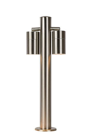 Lucide ARNE-LED - Sokkellamp - Ø 6,3 cm - LED - GU10 - 2x5W 2700K - IP44 - Mat chroom