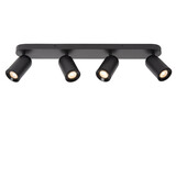 Lucide PUNCH - Plafondspot - 4xGU10 - Zwart Lucide PUNCH - Plafondspot - 4xGU10 - Zwart