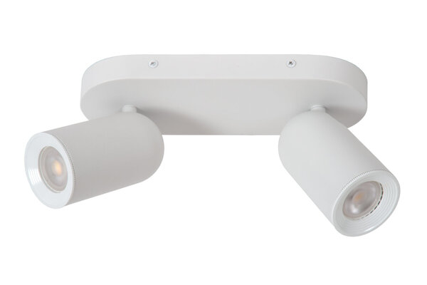 Lucide PUNCH - Plafondspot - 2xGU10 - Wit Lucide PUNCH - Plafondspot - 2xGU10 - Wit