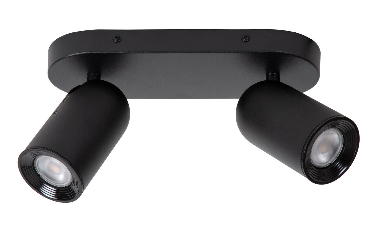 Lucide PUNCH - Plafondspot - 2xGU10 - Zwart Lucide PUNCH - Plafondspot - 2xGU10 - Zwart