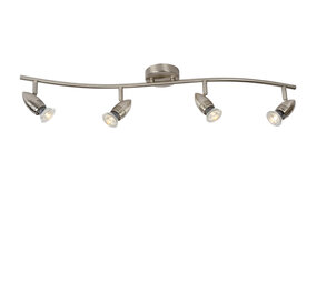 Lucide CARO-LED - Plafondspot - LED - GU10 (MR16) - 4x5W 2700K - Mat chroom Lucide CARO-LED - Plafondspot - LED - GU10 (MR16) - 4x5W 2700K - Mat chroom