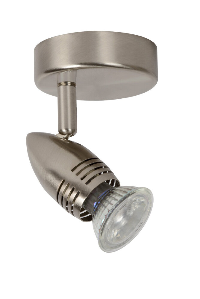 Lucide CARO-LED - Plafondspot - Ø 9 cm - LED - GU10 - 1x5W 2700K - Mat chroom