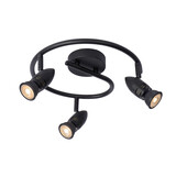 Lucide CARO - Plafondspot - Ø 31 cm - 3xGU10 - Zwart