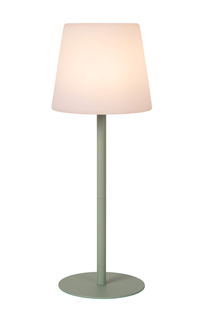 Lucide TYON - Oplaadbare Tafellamp Binnen/Buiten - Accu/Batterij - LED Dimb. - 1x2W 2700K - IP65 - Groen Lucide TYON - Oplaadbare Tafellamp Binnen/Buiten - Accu/Batterij - LED Dimb. - 1x2W 2700K - IP65 - Groen