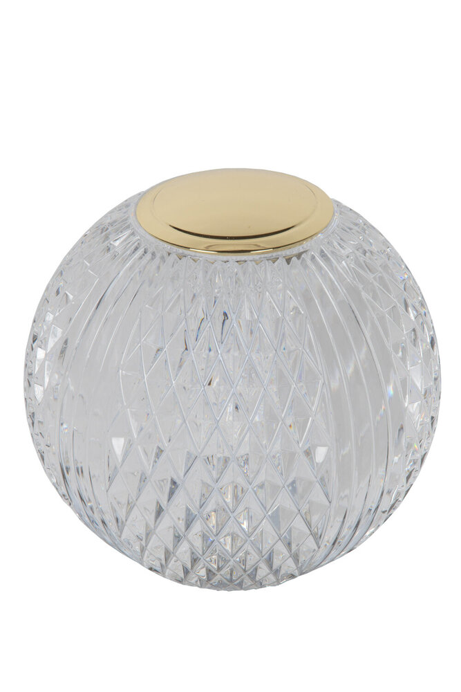 Lucide CINTRA - Oplaadbare Tafellamp - Accu/Batterij - Ø 9 cm - LED 3 StepDim - 1x1,5W 2700K - Transparant