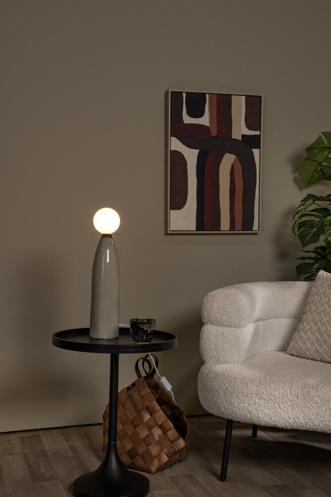 Lucide FIGARO - Tafellamp - Ø 12 cm, H 48 cm - 1xG9 - Grijs Lucide FIGARO - Tafellamp - Ø 12 cm, H 48 cm - 1xG9 - Grijs