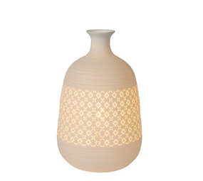 Lucide TIESSE - Tafellamp - Ø 18,6 cm - 1xE14 - Wit Lucide TIESSE - Tafellamp - Ø 18,6 cm - 1xE14 - Wit
