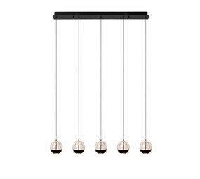 Lucide SENTUBAL - Hanglamp - LED Dimb. - 5x5,3W 2700K - Zwart Lucide SENTUBAL - Hanglamp - LED Dimb. - 5x5,3W 2700K - Zwart