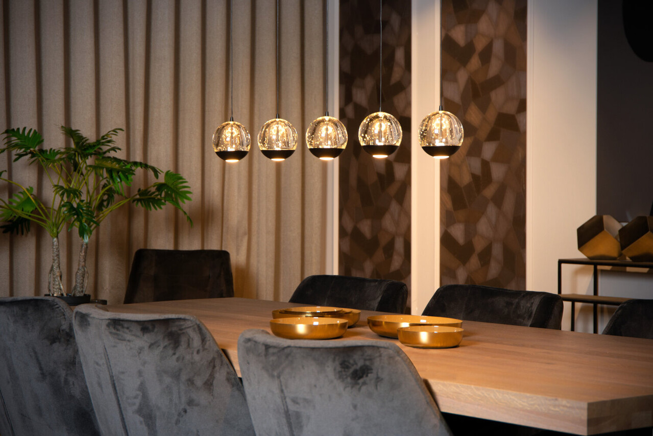 Lucide SENTUBAL - Hanglamp - LED Dimb. - 5x5,3W 2700K - Zwart Lucide SENTUBAL - Hanglamp - LED Dimb. - 5x5,3W 2700K - Zwart