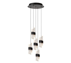 Lucide KLIGANDE - Hanglamp - Ø 30 cm - LED Dimb. - 5x8W 2700K - Zwart Lucide KLIGANDE - Hanglamp - Ø 30 cm - LED Dimb. - 5x8W 2700K - Zwart