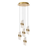 Lucide KLIGANDE - Hanglamp - Ø 30 cm - LED Dimb. - 5x8W 2700K - Mat Goud / Messing Lucide KLIGANDE - Hanglamp - Ø 30 cm - LED Dimb. - 5x8W 2700K - Mat Goud / Messing