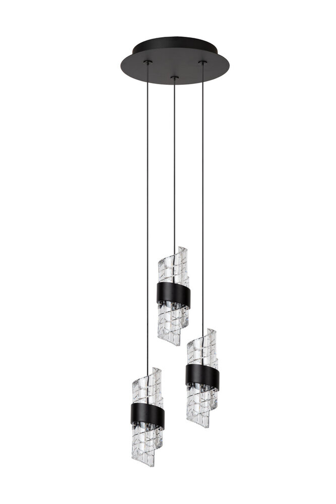 Lucide KLIGANDE - Hanglamp - Ø 25 cm - LED Dimb. - 3x8W 2700K - Zwart Lucide KLIGANDE - Hanglamp - Ø 25 cm - LED Dimb. - 3x8W 2700K - Zwart