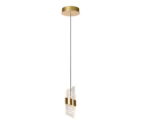 Lucide KLIGANDE - Hanglamp - Ø 13 cm - LED - 1x9W 2700K - Mat Goud / Messing Lucide KLIGANDE - Hanglamp - Ø 13 cm - LED - 1x9W 2700K - Mat Goud / Messing