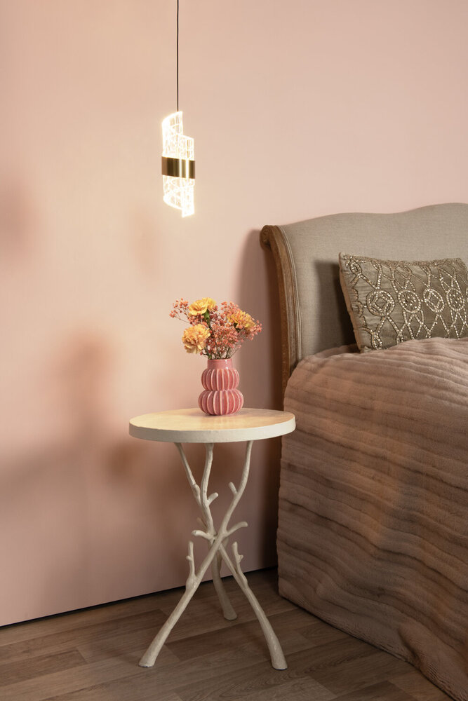 Lucide KLIGANDE - Hanglamp - Ø 13 cm - LED - 1x9W 2700K - Mat Goud / Messing Lucide KLIGANDE - Hanglamp - Ø 13 cm - LED - 1x9W 2700K - Mat Goud / Messing