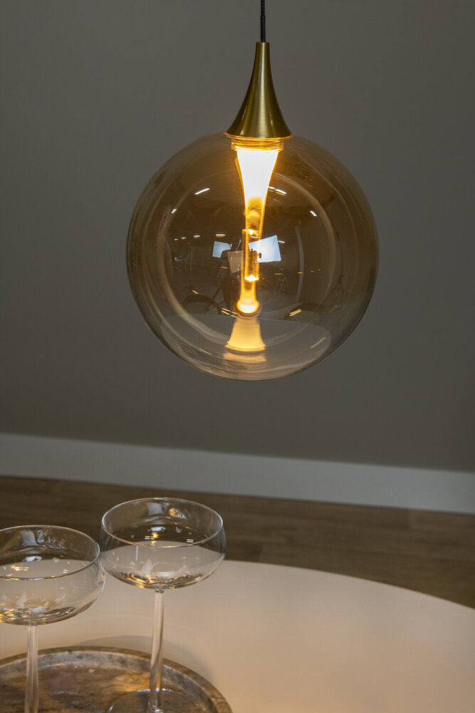 Lucide GISELA - Hanglamp - Ø 16 cm - LED Dimb. - 1x5W 2700K - Amber | Premium Lucide GISELA - Hanglamp - Ø 16 cm - LED Dimb. - 1x5W 2700K - Amber | Premium