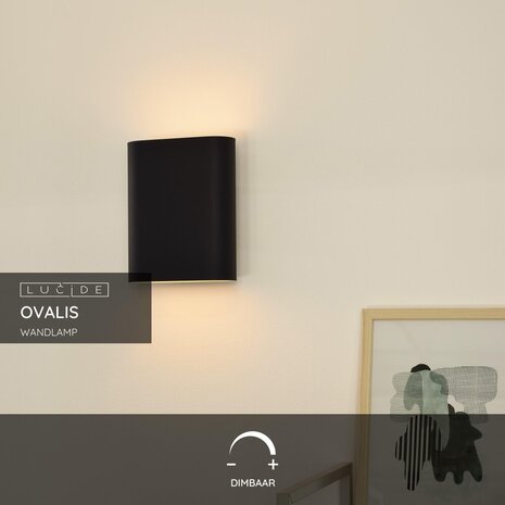 Lucide OVALIS - Wandlamp - 2xE14 - Zwart Lucide OVALIS - Wandlamp - 2xE14 - Zwart