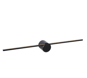 Lucide MIZAR - Wandlamp Badkamer - LED - 1x6W 2700K - IP44 - Zwart Lucide MIZAR - Wandlamp Badkamer - LED - 1x6W 2700K - IP44 - Zwart