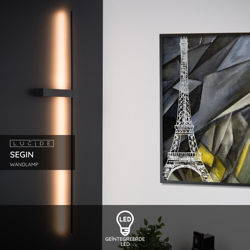 Lucide SEGIN - Wandlamp - LED - 1x10W 2700K - Zwart Lucide SEGIN - Wandlamp - LED - 1x10W 2700K - Zwart