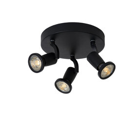 Lucide JASTER-LED - Plafondspot - Ø 20 cm - LED - GU10 - 3x5W 2700K - Zwart Lucide JASTER-LED - Plafondspot - Ø 20 cm - LED - GU10 - 3x5W 2700K - Zwart
