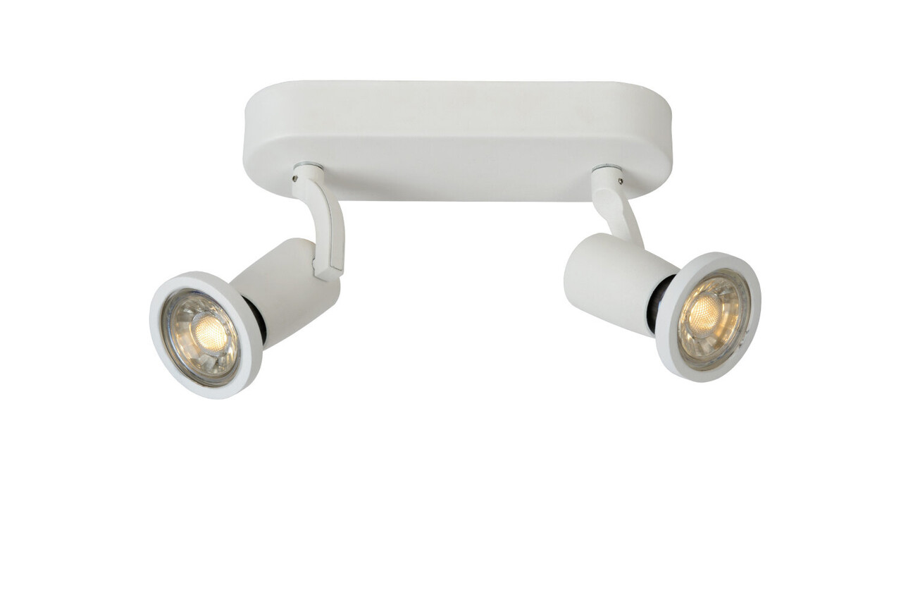 Lucide JASTER-LED - Plafondspot - LED - GU10 - 2x5W 2700K - Wit Lucide JASTER-LED - Plafondspot - LED - GU10 - 2x5W 2700K - Wit