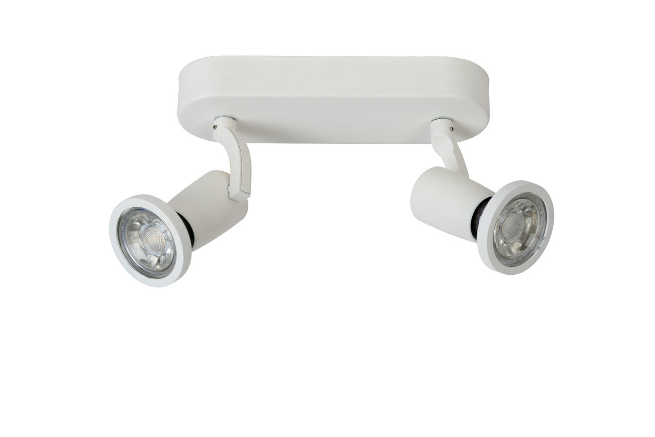 Lucide JASTER-LED - Plafondspot - LED - GU10 - 2x5W 2700K - Wit Lucide JASTER-LED - Plafondspot - LED - GU10 - 2x5W 2700K - Wit