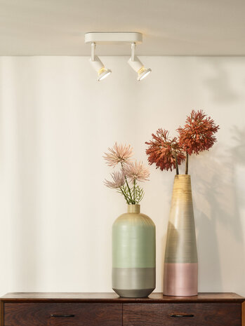 Lucide JASTER-LED - Plafondspot - LED - GU10 - 2x5W 2700K - Wit Lucide JASTER-LED - Plafondspot - LED - GU10 - 2x5W 2700K - Wit